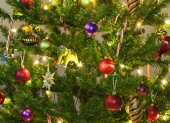 Image showing Detail from a christmas tree