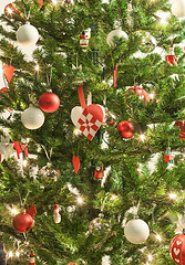 Image showing Close-up of a christmas tree