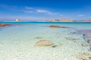 Image showing Pelosa beach, Sardinia, Italy.