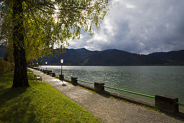 Image showing Bavarian lake Schliersee in autumn