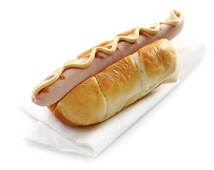 Image showing hot dog with mustard