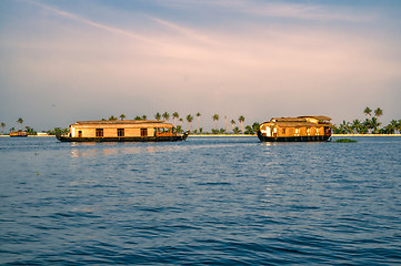 Image showing Houseboats in Alleppey