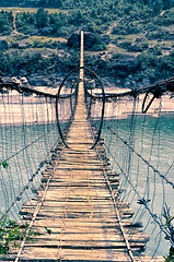 Image showing Scary footbridge