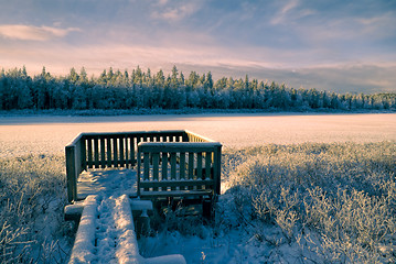 Image showing Sunlit frozen viewpoint