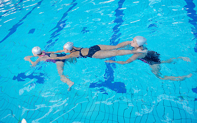 Image showing help and rescue on swimming pool