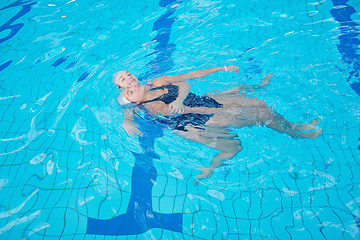 Image showing help and rescue on swimming pool