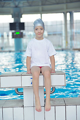 Image showing children group  at swimming pool