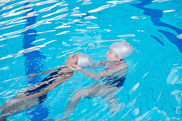 Image showing help and rescue on swimming pool