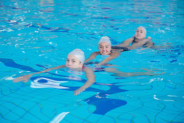 Image showing help and rescue on swimming pool