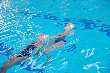 Image showing help and rescue on swimming pool