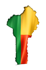 Image showing Benin flag map