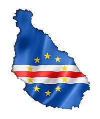 Image showing Cape Verde flag map