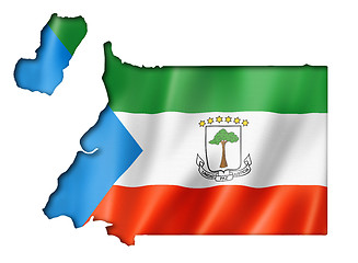 Image showing Equatorial Guinea flag map