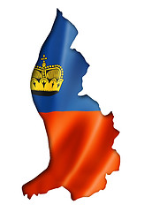 Image showing Liechtenstein flag map