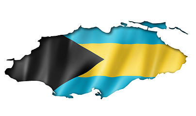 Image showing Bahamian flag map