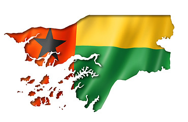 Image showing Guinea Bissau flag map