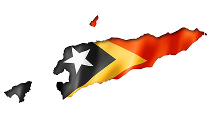 Image showing East Timor flag map