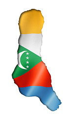 Image showing Comorian flag map