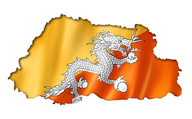 Image showing Bhutan flag map