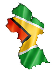 Image showing Guyanese flag map