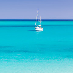 Image showing Pelosa beach, Sardinia, Italy.