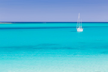 Image showing Pelosa beach, Sardinia, Italy.