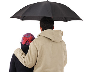 Image showing Couple with umbrella