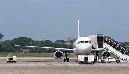 Image showing Passenger airplane at airport