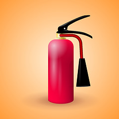 Image showing Vector illustration of red fire extinguisher