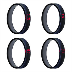 Image showing Vector illustration of black smart wristbands