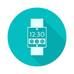 Image showing Flat vector icon for smart watch