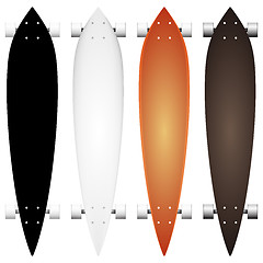 Image showing Colored vector mock-up for longboards