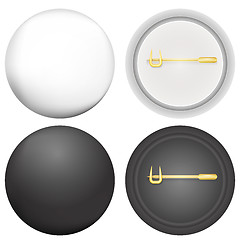 Image showing Vector illustration of blank badges mock-up