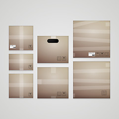 Image showing Vector illustration of cardboard boxes