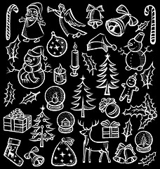 Image showing Christmas objects and elements