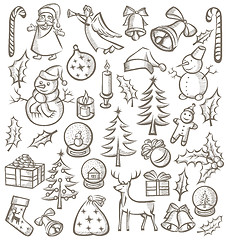Image showing Christmas objects and elements