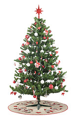 Image showing Christmas tree with decorations