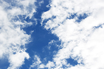 Image showing Blue sky with white clouds