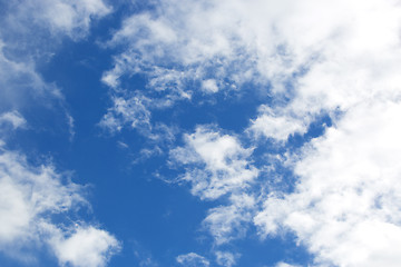 Image showing Blue sky with white clouds