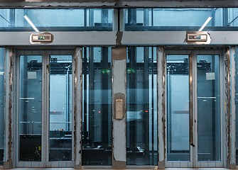 Image showing Modern building with an elevator