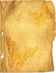 Image showing Tattered old paper page