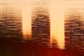 Image showing Sunlight reflecting on water surface