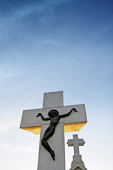 Image showing Stone church cross