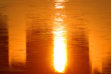 Image showing Sunlight reflecting on water