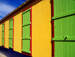 Image showing Colorful beach house