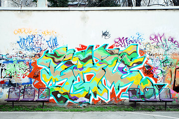 Image showing Wall with graffiti