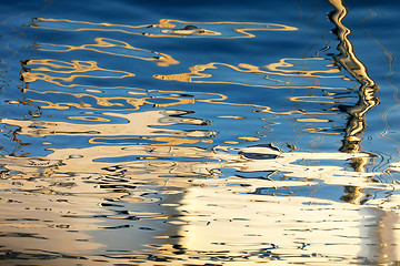 Image showing Water reflection of tree branches