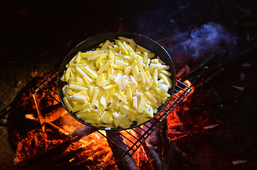 Image showing Frying chips