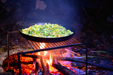 Image showing Frying chips