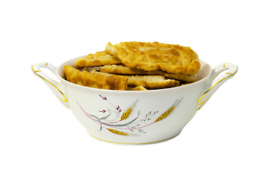 Image showing A big plate of chebureki